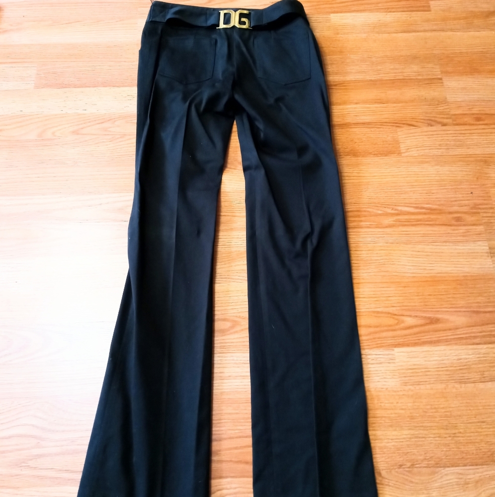 Gorgeous Vintage Dolce and Gabbana logo black pants